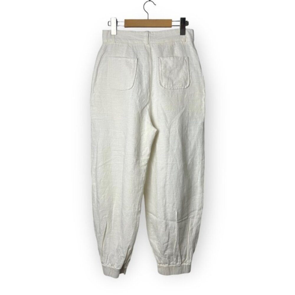 Shona Joy Harem Style Cream Linen Pants - Picture 3 of 8